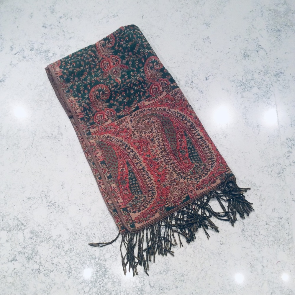 Green Reversible Pashmina